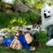 Gnome Statue Outdoor Decor 9.5 Inch L, Funny Garden Yard Lawn Sculpture Decoration, Naughty Housewarming Gift, Blue